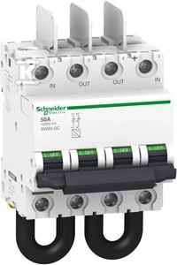 „Schneider Electric“ nuolatinės srovės jungiklis SW60-DC-50 50A 2 polių 1000 V nuolatinės srovės (A9N61699)