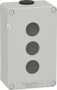 Schneider Electric Harmony XAP Control box, tuščia, pilka, 3 skylių, XAPD2203