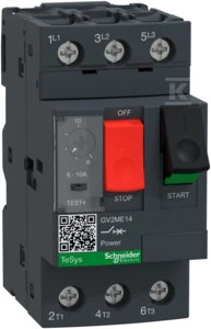 Schneider Electric Motor grandinės pertraukiklis 3P 4kW 6-10A PL GV2ME14AP