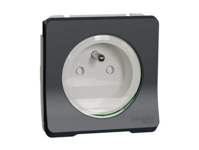 Schneider Electric Mureva Style Socket mechanizmas 2P+PE sraigtiniai gnybtai antracitas IP55 MUR38030