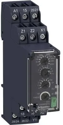 „Schneider Electric Harmony Time“ serijos ant DIN bėgelio montuojama laikmačio relė, 24–240 V AC/DC, 2 kontaktų, 0,05–1 s,