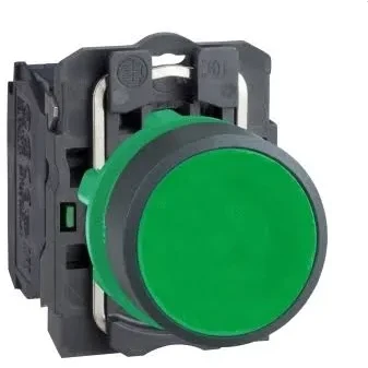 Schneider Electric Harmony XB5 Plokščias plastikinis mygtukas. žalia fi30 sklandžiai objektyvas integruotas LED 230…240 V AC XB5FVM3