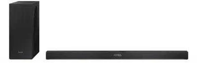 Namų kino sistema Sharp 2.1ch Ultra-slim Dolby Atmos/DTS Virtual: X Soundbar with Wireless Subwoofer | HT-SBW320 | 360 W | Bluetooth | Belaidė jungtis | Juodas