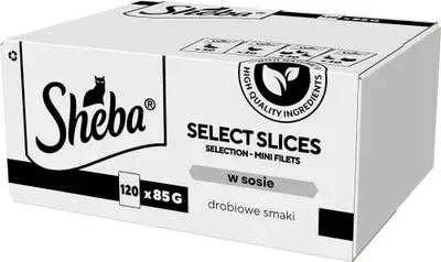 SHEBA Selection atrinkti gabalėliai paukštienos skonio padaže (120x85g) visavertis drėgnas kačių maistas