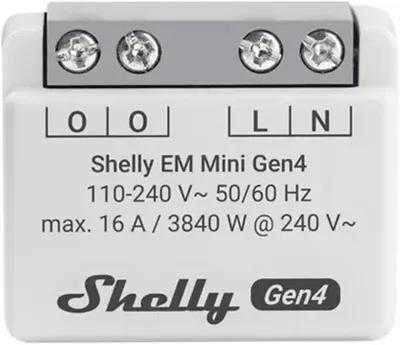 Shelly EM Mini Gen4 galios matuoklio modulis 16A (WiFi, Bluetooth, Zigbee, Matter)