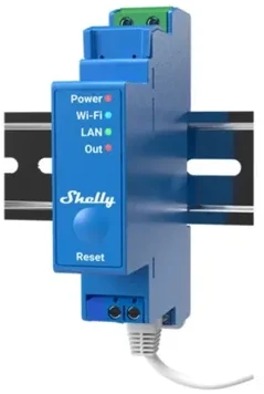Shelly PRO 1 išmanioji 1 kanalo relė valdoma Wifi LAN ar Bluetooth montuojama ant DIN bėgelio