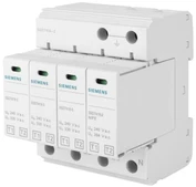 Siemens Viršįtampių ribotuvas B+C 1 tipas + 2 tipas 4P 12,5 kA 3+1 išdėstymas TN-S 5SD7414-2