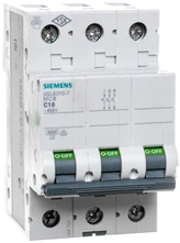 „Siemens“ automatinis jungiklis 3P C 10A 6kA AC/DC (5SL6310-7)