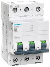 „Siemens“ grandinės pertraukiklis 3P B 32A 6kA AC/DC (5SL63326)