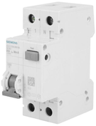 Siemens liekamasis grandinės pertraukiklis 2P 10A B 0.03A tipas AC 5SU1356-0KK10
