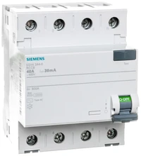Siemens 5SV4344-0 RCD 4P 40A 0.03A Tipas AC 30mA 400V SENTRON 5SV4344-0