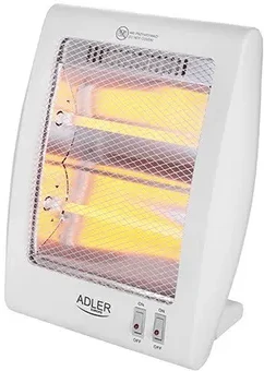 Adler | Šildytuvas | AD 7709 | Halogeninis šildytuvas | 800 W | Galios lygių skaičius 2 | Baltas
