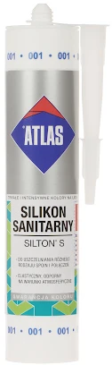 ATLAS Silikon sanitarny SILTON balta