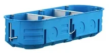 Simet 32324203 Triguba įleidžiamoji dėžutė, mėlyna, P3x60K, savaime gesinanti, be halogenų 32324203