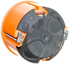 Simet 83191088 Dėžutė tuščiavidurėms sienoms, 60 mm skersmens, su įsiskverbiančia membrana, E2700, oranžinė, atspari vėjui 83191088