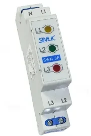 Simet LED įtampos indikatorius 3 fazių SWN 3F TS 35 pilka 85132012