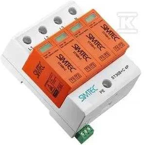 Simet „Carruzzo“ viršįtampių apsaugos įtaisas T1+T2 B+C 4P SIMTEC