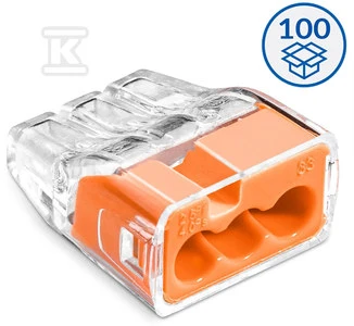 Simet SCP3 plug-in greitoji jungtis - 3 takeliai 4mm 32A/450V - Perfect Quick connector - 100 vnt.