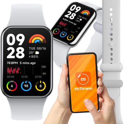 Xiaomi Smart Band 8 Pro išmanioji apyrankė, Šviesiai pilkos spalvos