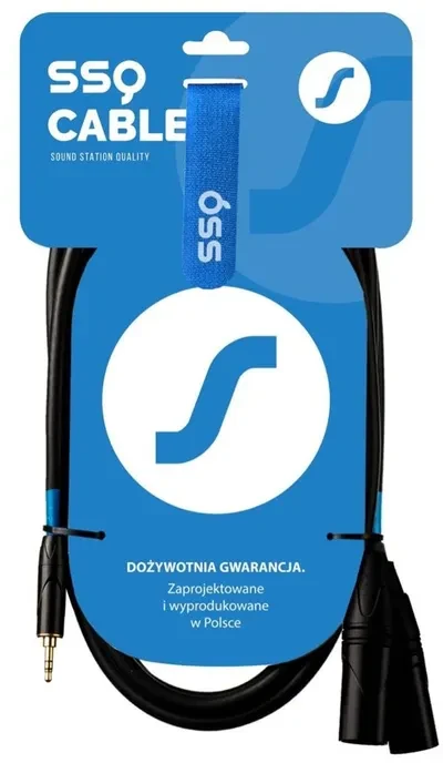 SOUND STATION QUALITY (SSQ) SSQ MIXLR1 SS-1816 Kabelio lizdas Stereo 3,5 mm - 2x XLR 1 m Juodas