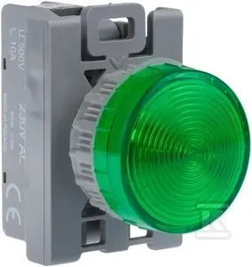 Spamel Posūkio lemputė 22 mm žalia (SP22-LZ-LED-UNIAC/DC)