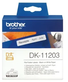Brother DK-11203 etikečių juostelė Juoda ant baltos
