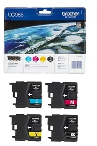 Brother LC985VALBP Multipack | Ink Cartridge | Juodas, Cyan, Magenta, Geltona