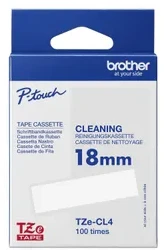 BROTHER TZECL4 18MM JUOSTOS KASETĖ (GALVOS VALYMAS