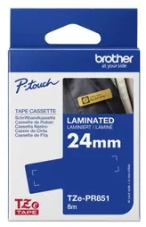 BROTHER TZE-PR851 24 Juodas ON GOLD TAPE