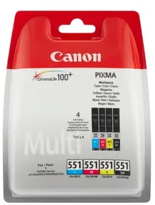 Canon CLI-551 | Ink cartridge | Juodas, Cyan, Magenta, Geltona