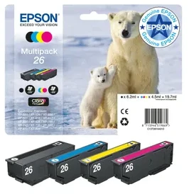 Epson C13T26164020 (cyan, magenta, yellow, juodas)