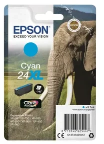 Epson No.24 XL (C13T24324012), žydra kasetė