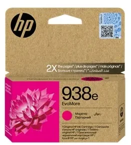 Spausdintuvas HP 938e EvoMore rašalas – 20 ml – rausvai purpurinė – originalus – Officejet – skirta Officejet Pro 9110b, 9120, 9120b, 9120e, 9130b, 9130e, 9720E, 9730e (4S6Y0PE#LS1)