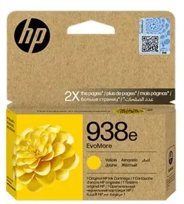 Spausdintuvas HP 938e EvoMore - 20 ml - geltona - oryginalny - Officejet - Kasetė atramentowy - dla Officejet Pro 9110b, 9120, 9120b, 9120e, 9130b, 9130e, 9720E, 9730e (4S6Y1PE#LS1)