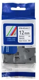QOLTEC Tape for BROTHER TZe-231 12mm x 4m Baltas / Juodas overprint