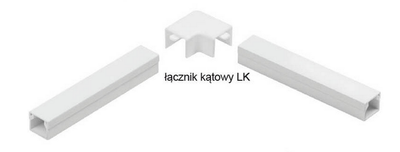 STASIŃSKI SP. Z O.O. Priedai elektros instaliacijos juostoms, kampinė jungtis BALTA LK 25x18 (1 vnt.)