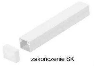 Plastrol STASIŃSKI SP. Z O.O. Elektros instaliacijos juostelių priedai, baigimas Baltas SK 40x40 (1 vnt.)