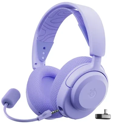 Ausinės Steelseries Arctis Nova 3P Ausinių rinkinys Bezprzewodowy su lankeliu ant galvos Gaming USB Type-C Bluetooth Lawenda