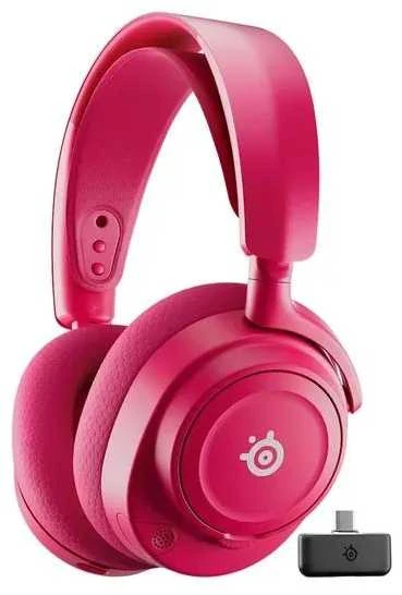 Steelseries Arctis Nova 7P Gen 2 rausvos su USB-C adapteriu