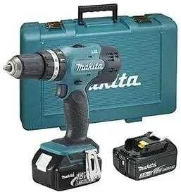 Smūginis suktuvas-gręžtuvas Makita DHP453RFE; 18 V; 2x3,0 Ah akum.