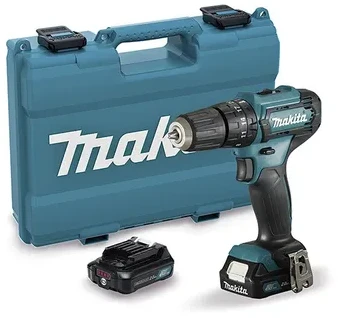 Makita akumuliatorinis suktuvas gręžtuvas HP333DSAE, 12V, 2x2.0Ah