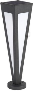 V-tac 2W LED įkraunamas lauko šviestuvas su saulės baterija, juodas, 3000K, IP65