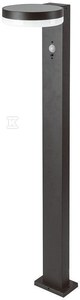 V-tac 5,5W LED įkraunamas lauko šviestuvas su saulės baterija ir judesio davikliu, juodas, 3000K, IP54