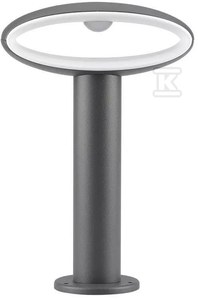 9W LED pastatomas šviestuvas V-TAC, 3000K, IP54, tamsiai pilkas, aukštis 30cm