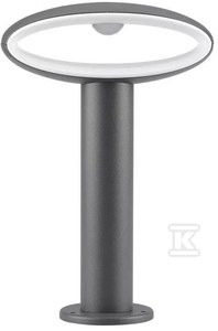 9W LED pastatomas šviestuvas V-TAC, 4000K, IP54, tamsiai pilkas, aukštis 30cm