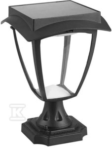 V-tac 2W LED sieninis lauko šviestuvas, juodas, 3000/6000K, su saulės baterija, IP44