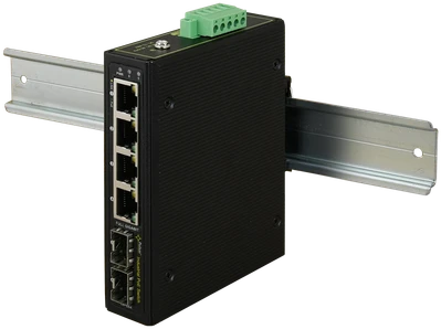 Šakotuvas ISFG64 PULSAR pramoninis komutatorius (4xPoE, 2xSFP)