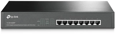 Šakotuvas TP-LINK | Komutatorius | TL-SG1008MP | Nevaldomas | Stalinis / montuojamas į stelažą | Gigabito Ethernet (varinis) jungčių kiekis: 8 | PoE+ jungčių kiekis: 8 | Maitinimo šaltinio tipas: Vienas | 36 mėn.