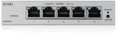 Šakotuvas Zyxel GS1200-5V3 Valdomas L2 Gigabit Ethernet (10/100/1000) Desktopas Pilka