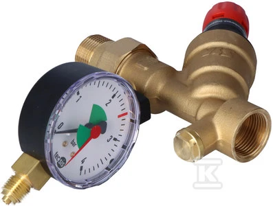 Syr 2128 3/4" vožtuvas su manometru